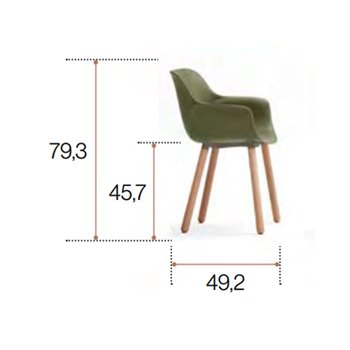 Sillón Abril 4 patas madera esPattio