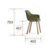Sillón Abril 4 patas madera esPattio