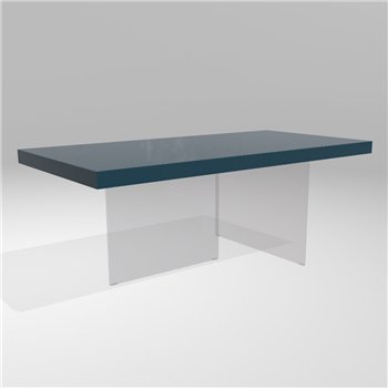 Mesa fija rectangular Air cristal Lago