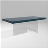 Mesa fija rectangular Air cristal Lago