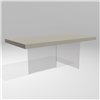 Mesa fija rectangular Air cristal Lago
