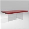 Mesa fija rectangular Air cristal Lago