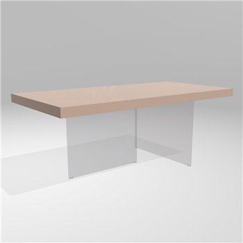 Mesa fija rectangular Air cristal Lago