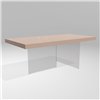 Mesa fija rectangular Air cristal Lago