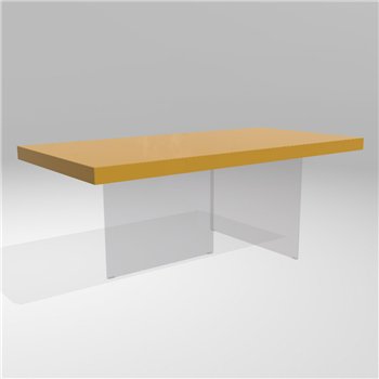 Mesa fija rectangular Air cristal Lago