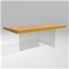 Mesa fija rectangular Air cristal Lago