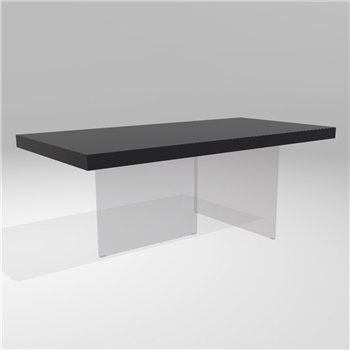 Mesa fija rectangular Air cristal Lago