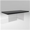 Mesa fija rectangular Air cristal Lago