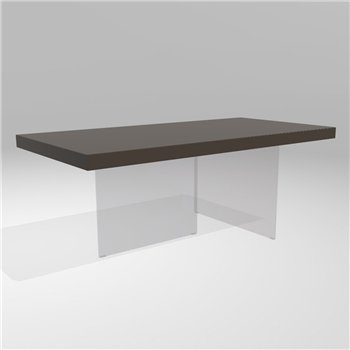 Mesa fija rectangular Air cristal Lago