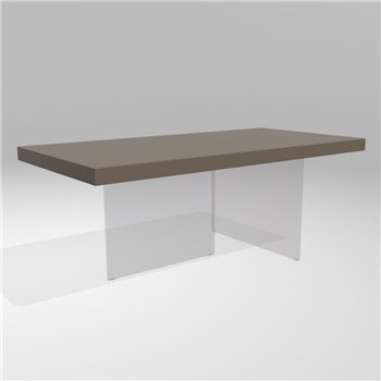Mesa fija rectangular Air cristal Lago