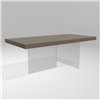 Mesa fija rectangular Air cristal Lago