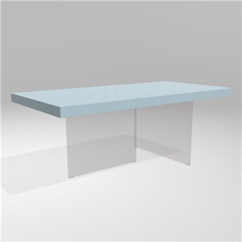 Mesa fija rectangular Air cristal Lago