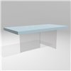 Mesa fija rectangular Air cristal Lago