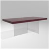 Mesa fija rectangular Air cristal Lago
