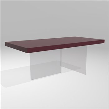 Mesa fija rectangular Air cristal Lago
