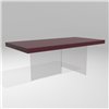 Mesa fija rectangular Air cristal Lago