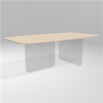 Mesa fija perfilada Air Soft cristal Lago
