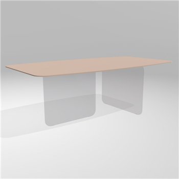 Mesa fija perfilada Air Soft cristal Lago