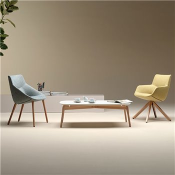 Sillón Bow Chair base piramidal madera esPattio
