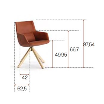 Sillón Bow Chair base piramidal madera esPattio