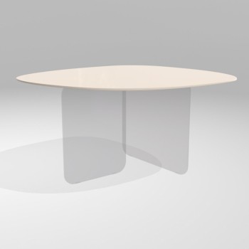 Mesa fija órganica Air Soft cristal Lago