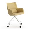 Sillón Bow Chair base 4 radios aluminio con ruedas esPattio