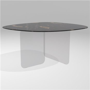 Mesa fija órganica Air Soft XGlass Lago