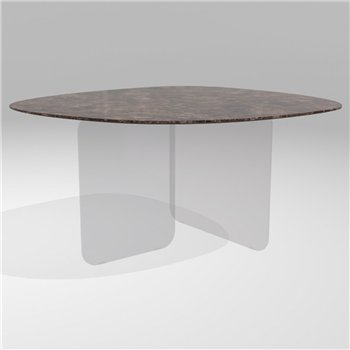 Mesa fija órganica Air Soft XGlass Lago