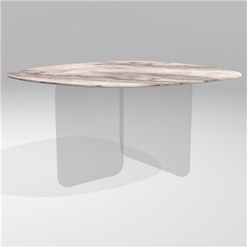 Mesa fija órganica Air Soft XGlass Lago
