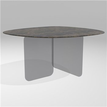 Mesa fija órganica Air Soft XGlass Lago