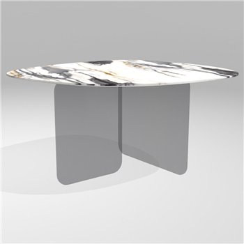 Mesa fija órganica Air Soft XGlass Lago
