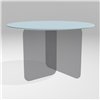 Mesa fija redonda Air Soft cristal Lago