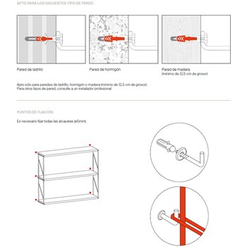Estantería Tria Pack pared Mobles 114