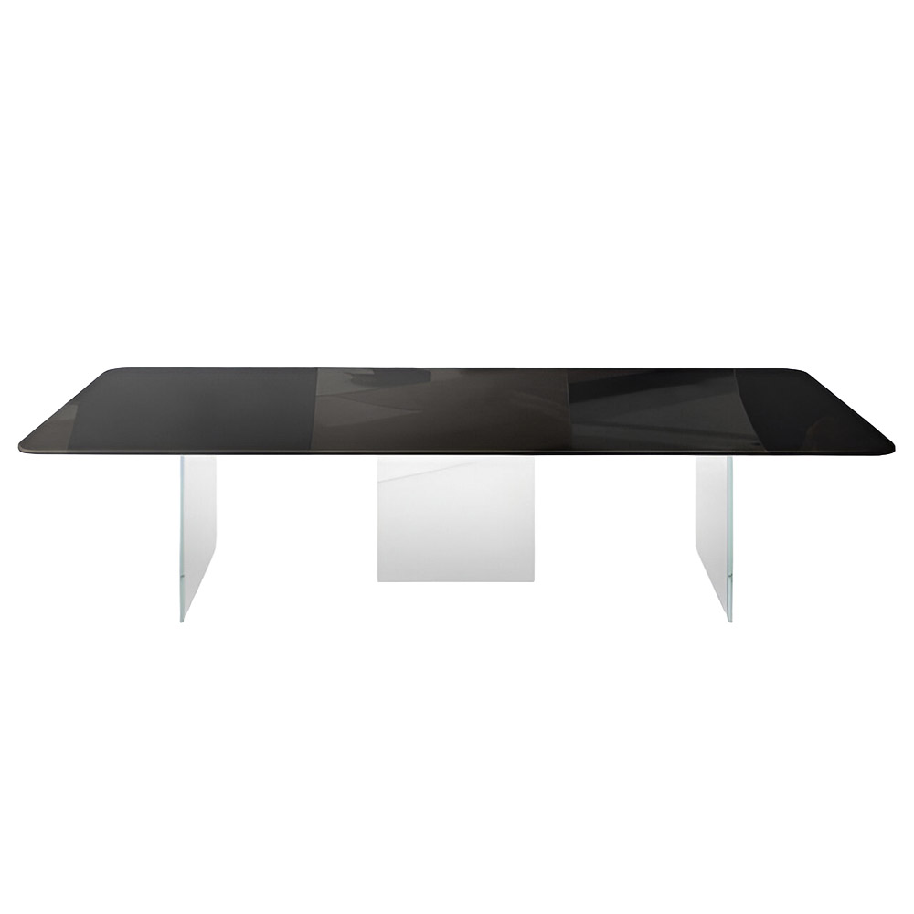 Mesa centro rectangular Air Soft cristal Lago