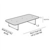 Mesa centro rectangular Air Soft cristal Lago