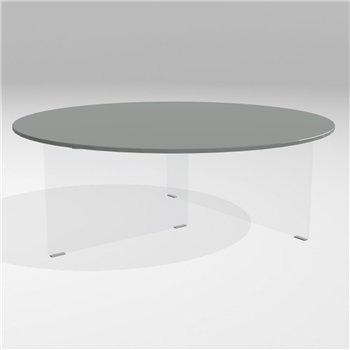 Mesa centro redonda Air cristal Lago