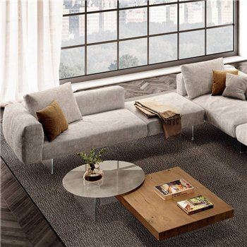 Mesa centro redonda Air XGlass Lago