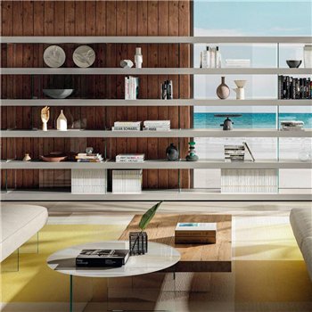 Mesa centro redonda Air XGlass Lago