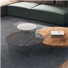 Mesa centro redonda Air XGlass Lago