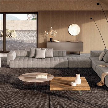 Mesa centro redonda Air XGlass Lago