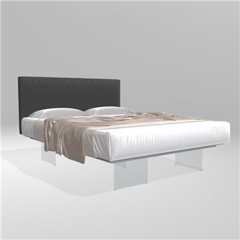 Cama matrimonial Air tapizado Lago
