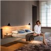 Cama matrimonia Fluttua repisa Lago
