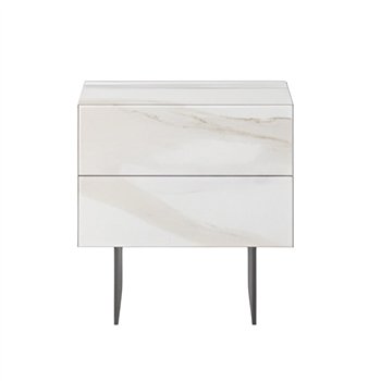 Mesita de noche Materia acero XGlass Lago