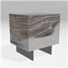 Mesita de noche Materia acero XGlass Lago