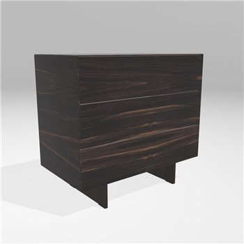 Mesita de noche triple Materia acero XGlass Lago