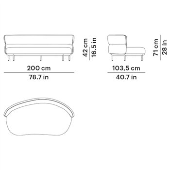 Sofá modular abierto Amba Essence Point