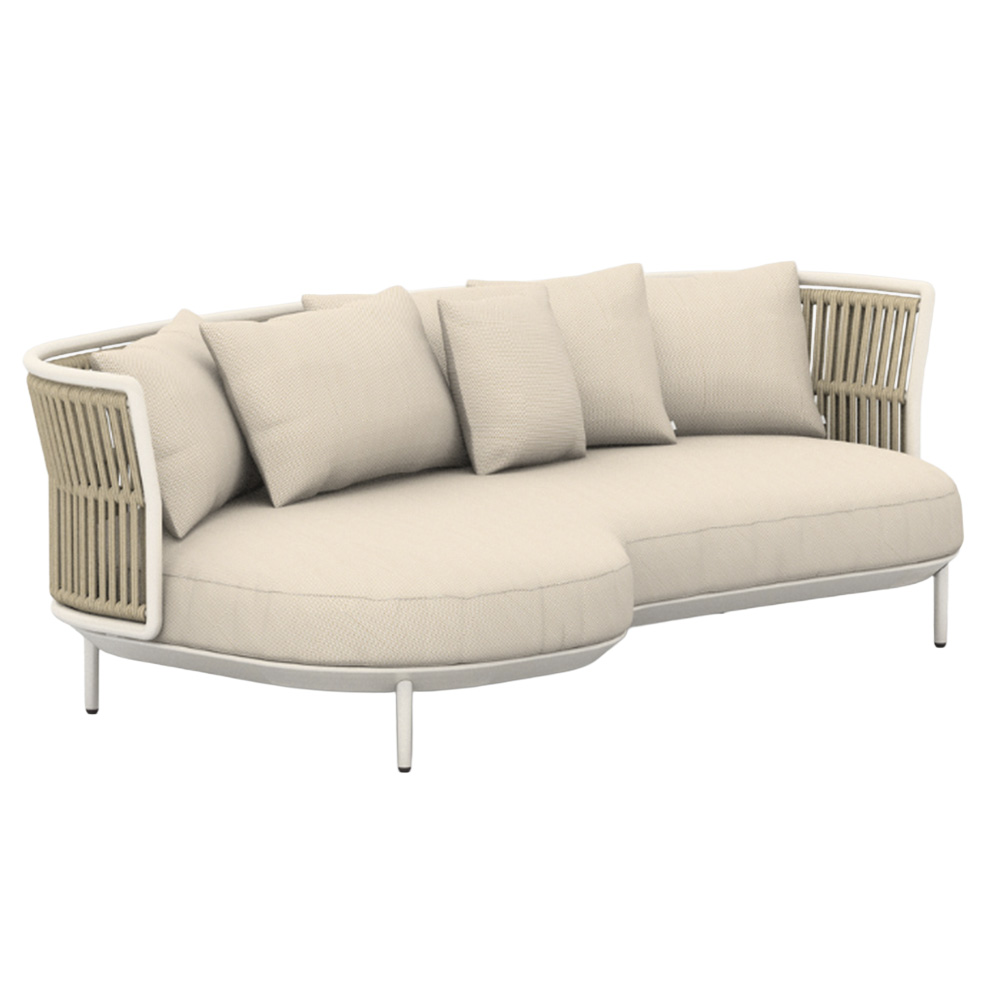 Sofá chaise longue Amba Woven Point