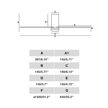 Ventilador Punt Tub M luz Faro Barcelona