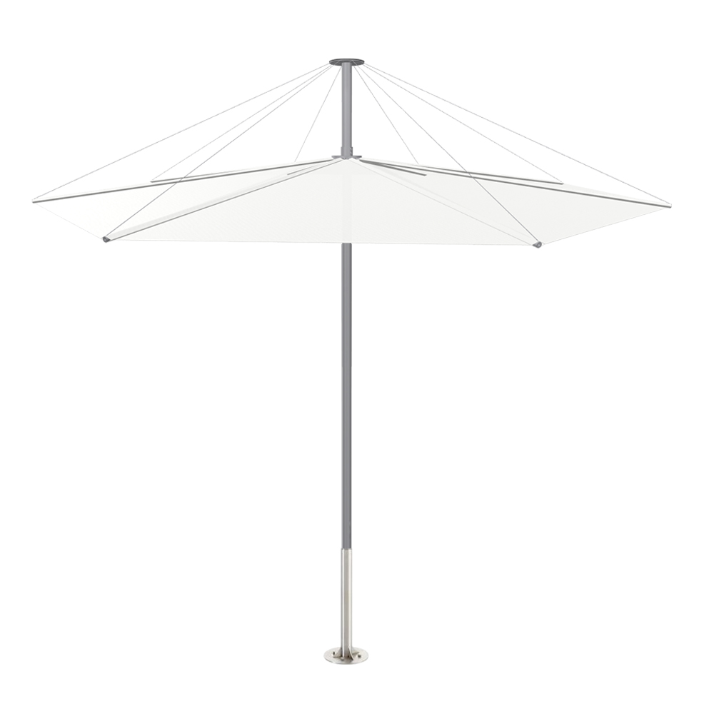 Inumbra 350: Acero inoxidable - Tejido Blanco