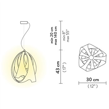 Lámpara suspensión Goccia Slamp